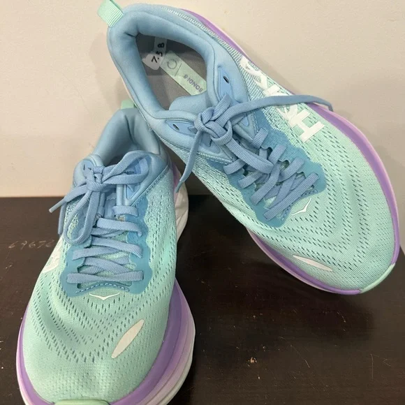 HOKA Women's Blue and Purple Running Shoes - Picture 3 of 9